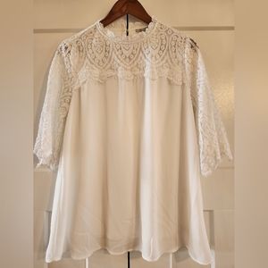 Jodifl Lace and Chiffon Top